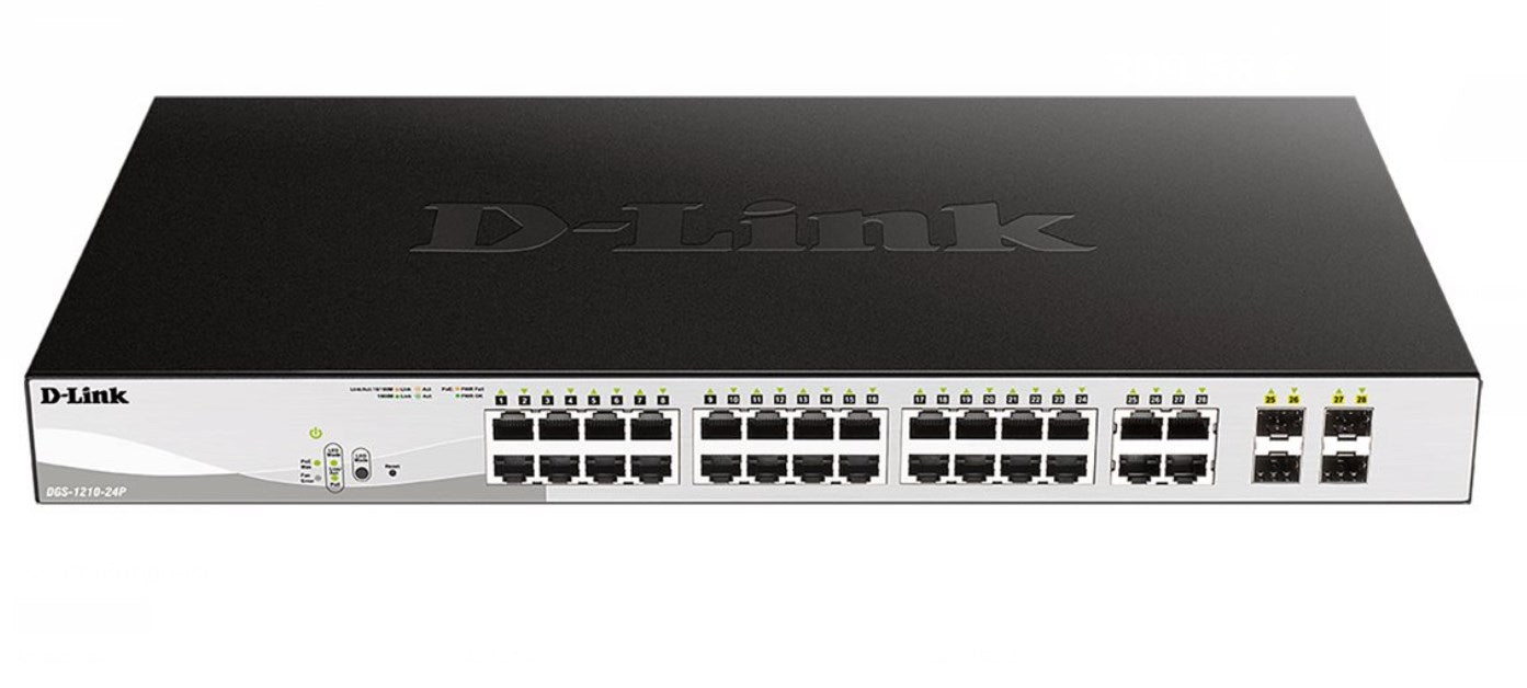D-Link DGS-1210-24P 24-Port Layer2 Smart PoE Gigabit Switch D-Link DGS-1210-24P 24-Port Layer2 Smart PoE Gigabit Switch